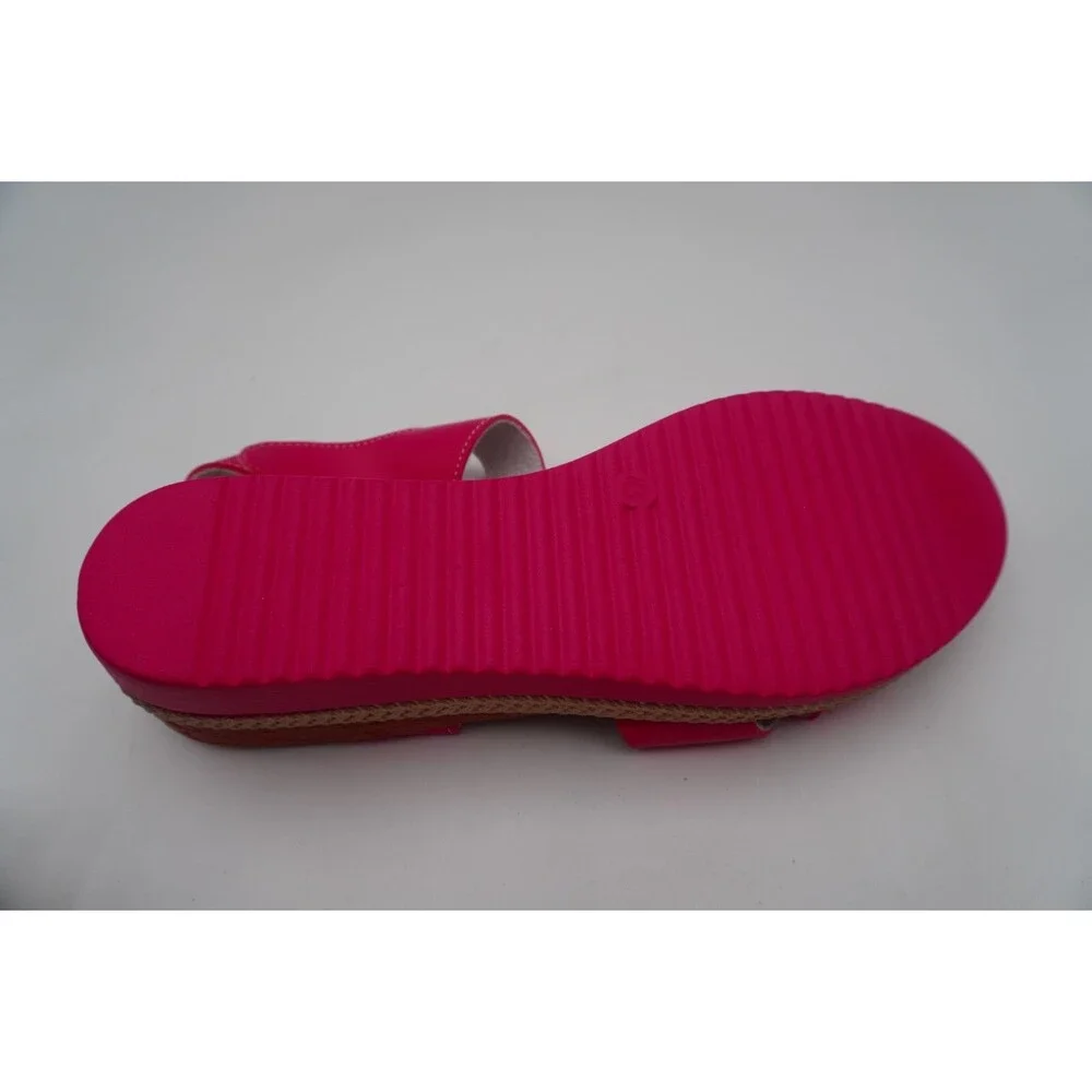 Shein Pink Braid Detail Midsole Espadrille Wedge Sandals Size 43